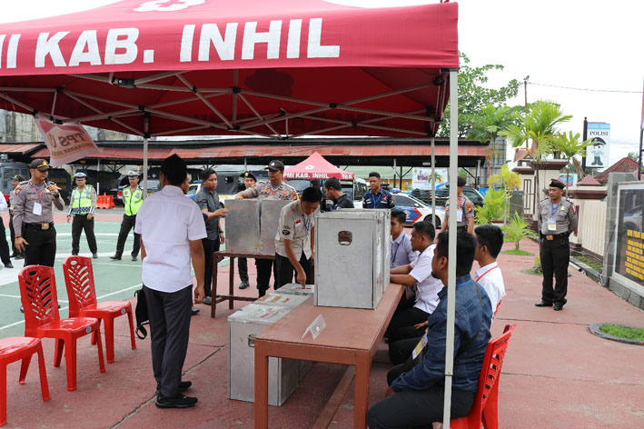 Polres Inhil Praktek Lapangan Pam TPS